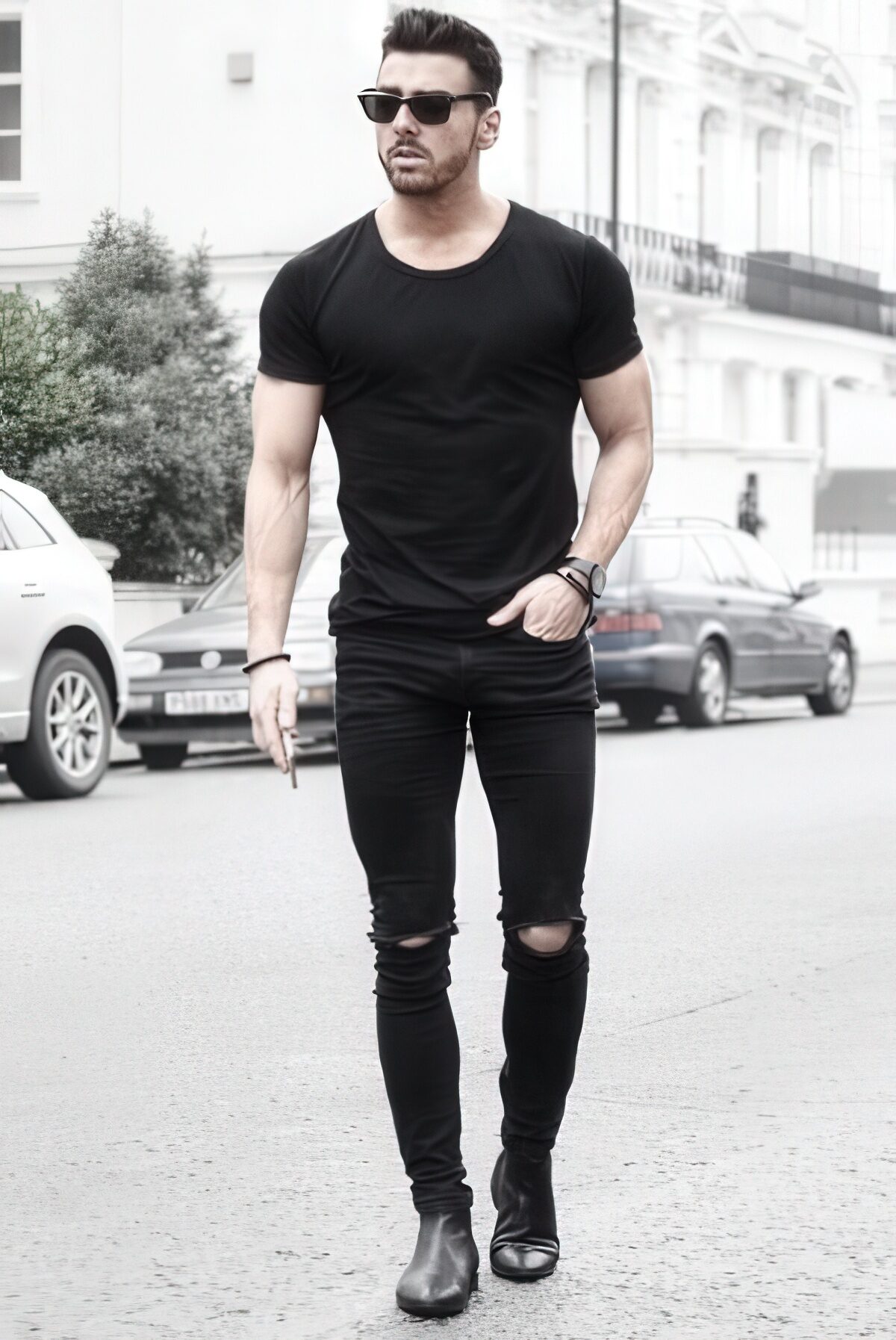 men's outfits with black pants