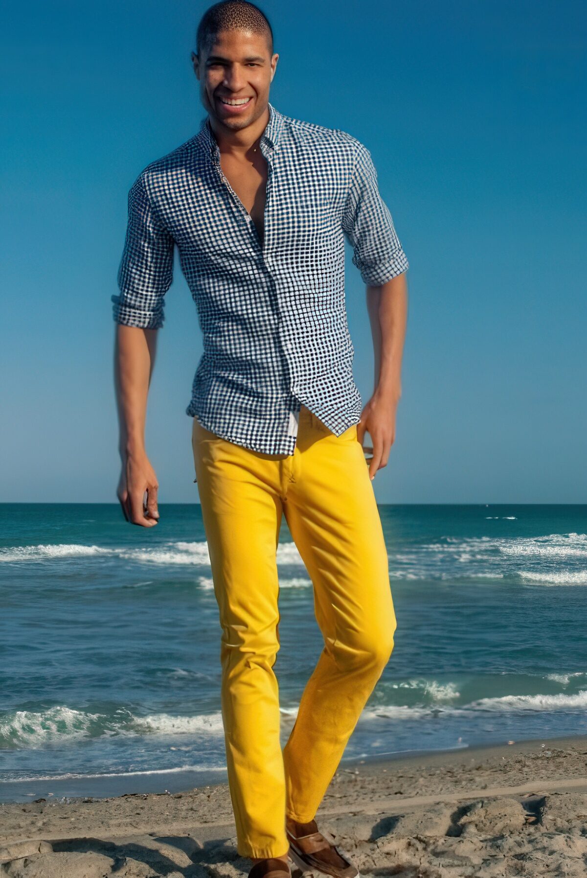 mustard shirt mens outfit