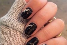 03 black marble nails fit many occasions and maybe are even suitable for work