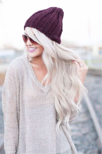 long wavy icy blonde hair is a great idea for summer