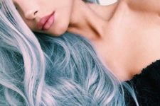 09 soft light blue long hair