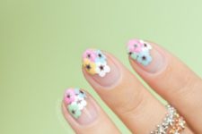19 negative space floral nail art