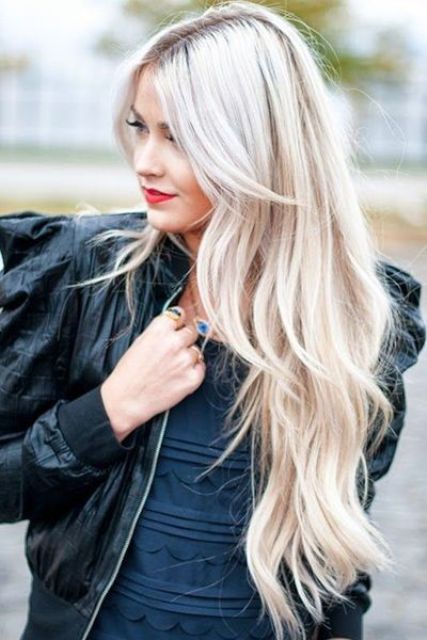 platinum and icy blonde hair balayage