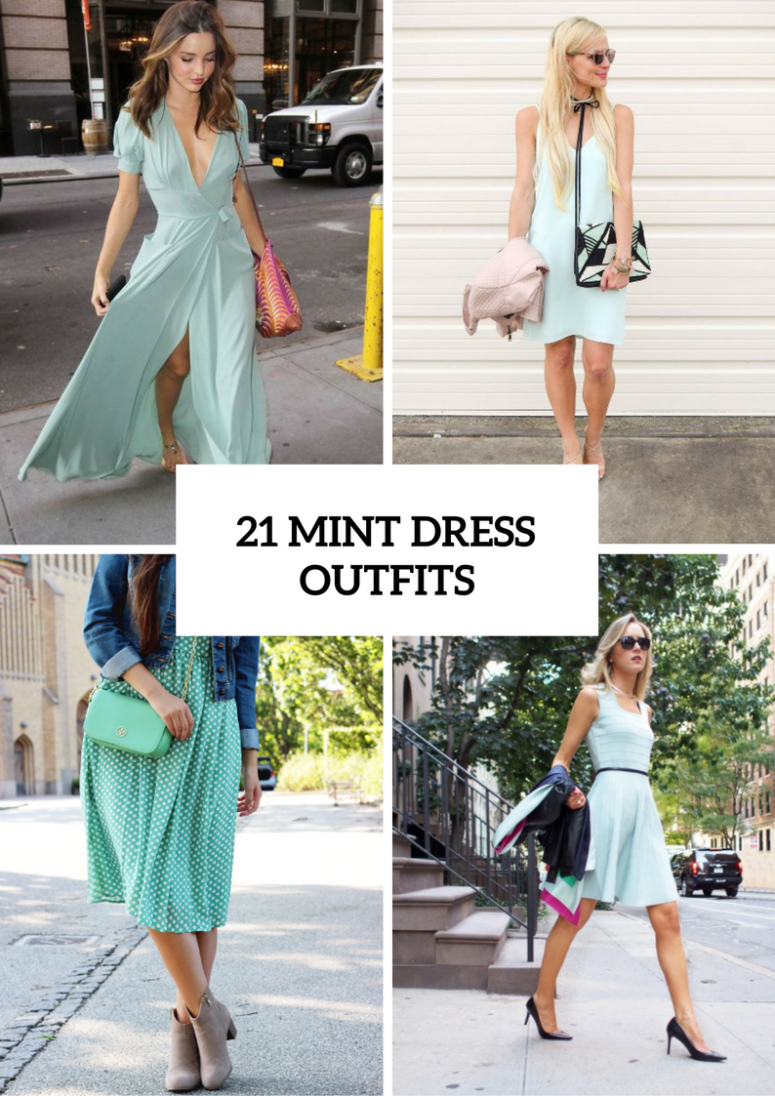 21 Gentle Outfits With Mint Green Dresses