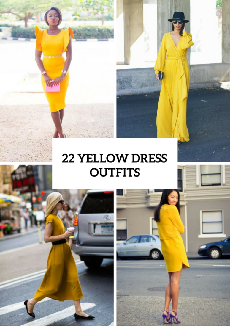 Outfits With Yellow Dresses