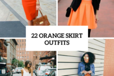 22 Perfect Orange Skirt Outfits For Fashionable Ladies