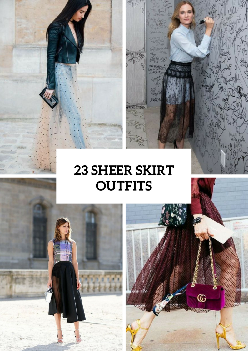 Trendy Outfits With Sheer Skirts
