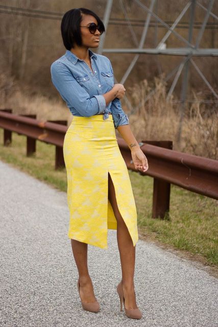Mustard Skirt Outfits (163 ideas & outfits) | Lookastic