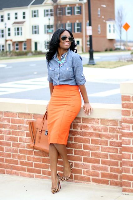 22 Perfect Orange Skirt Outfits For Fashionable Ladies  Styleoholic