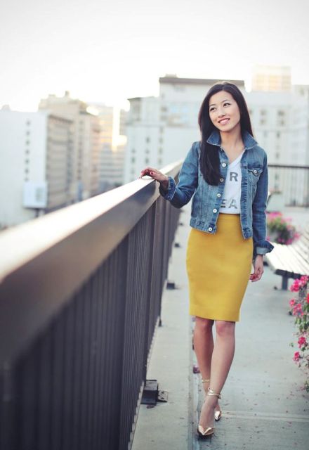 Veronica Pocketed Woven Midi Skirt - Yellow - FINAL SALE – VICI