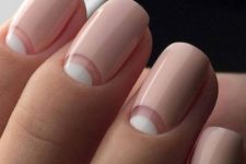 03 French half moon manicure in classic shades