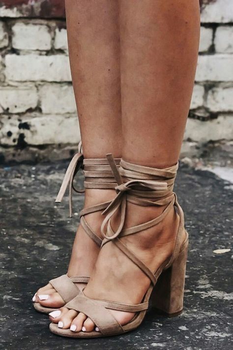 heeled tan lace up leather sandals
