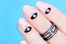 11 chic pink nails with black details and pearls and beads for a special occasion