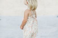 16 sweet pastel floral romper with spaghetti straps