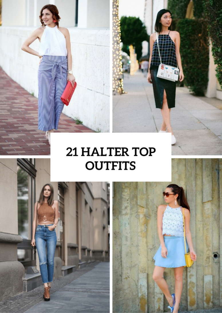 21 Cool Halter Top Outfits To Repeat