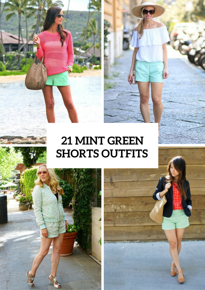 Mint Green Shorts Outfits For Girls