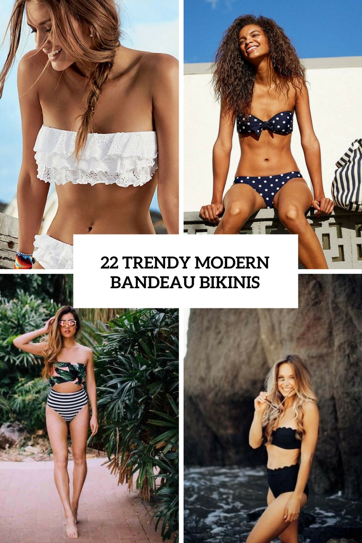 trendy modern bandeau bikinis cover