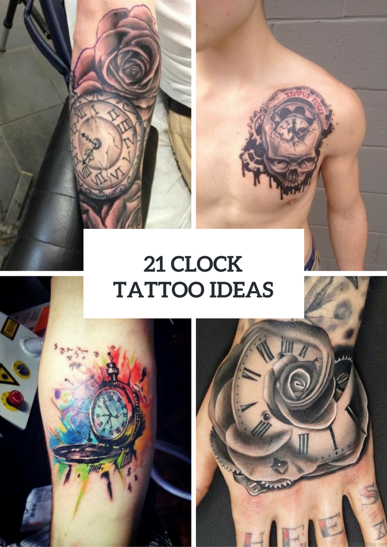 Gorgeous Clock Tattoo Ideas For Men