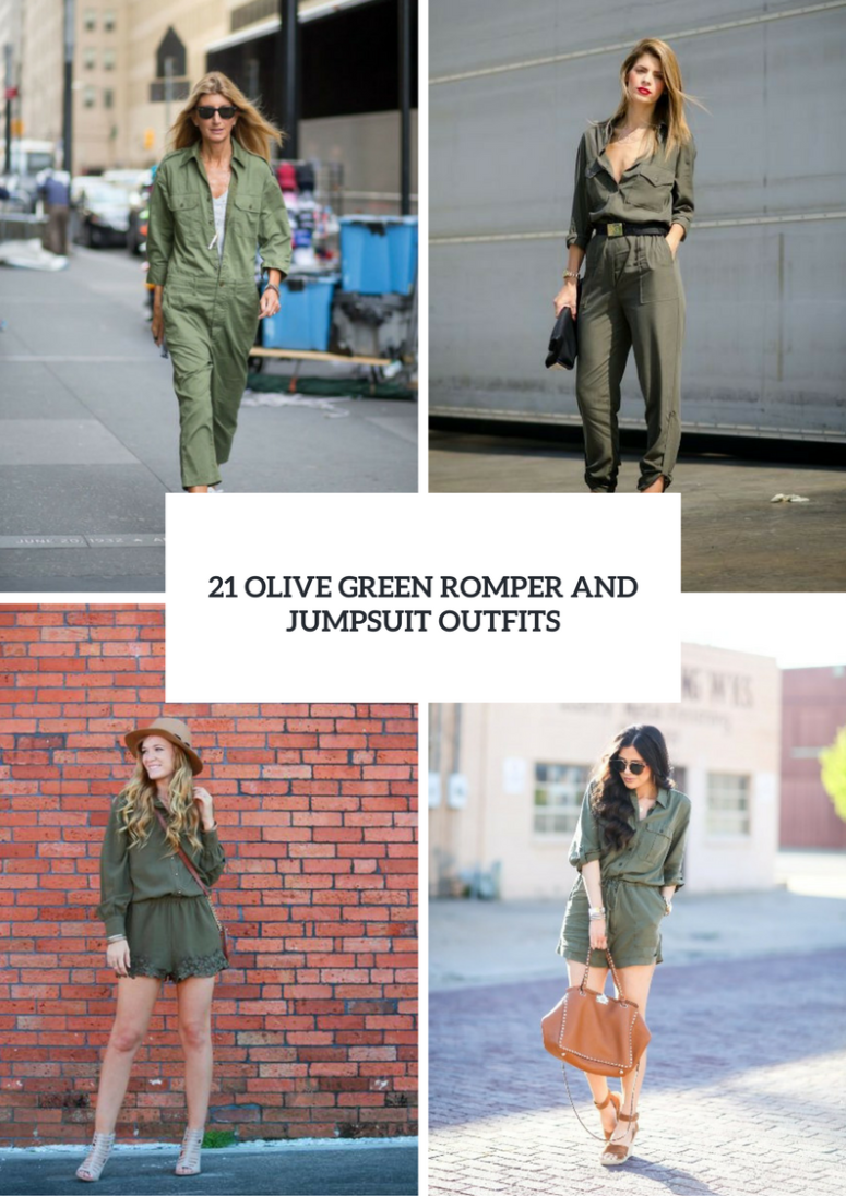 21 Olive Green Romper And Jumpsuit Outfits For Ladies