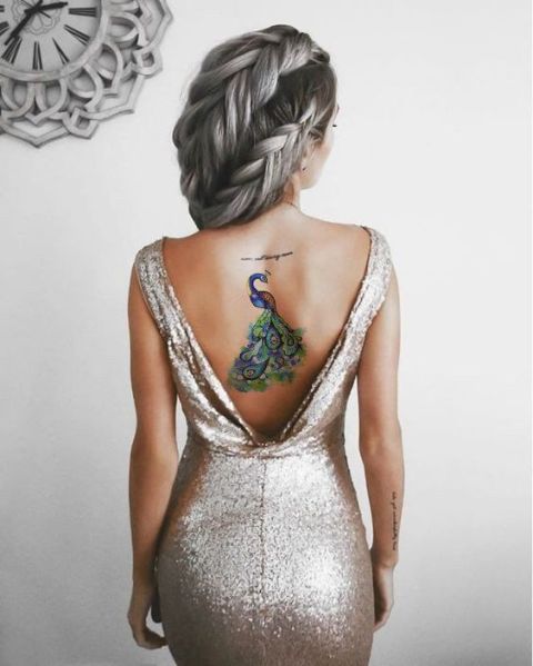 Chic tattoo on the back