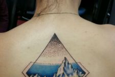Mountain tattoo on the back