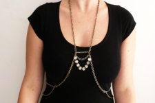 DIY body chain with coin detailing