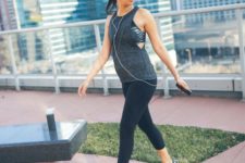 workout look for a stylish woman