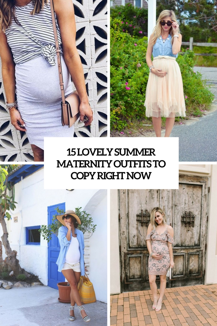 lovely summer maternity outfits to copy right now cover