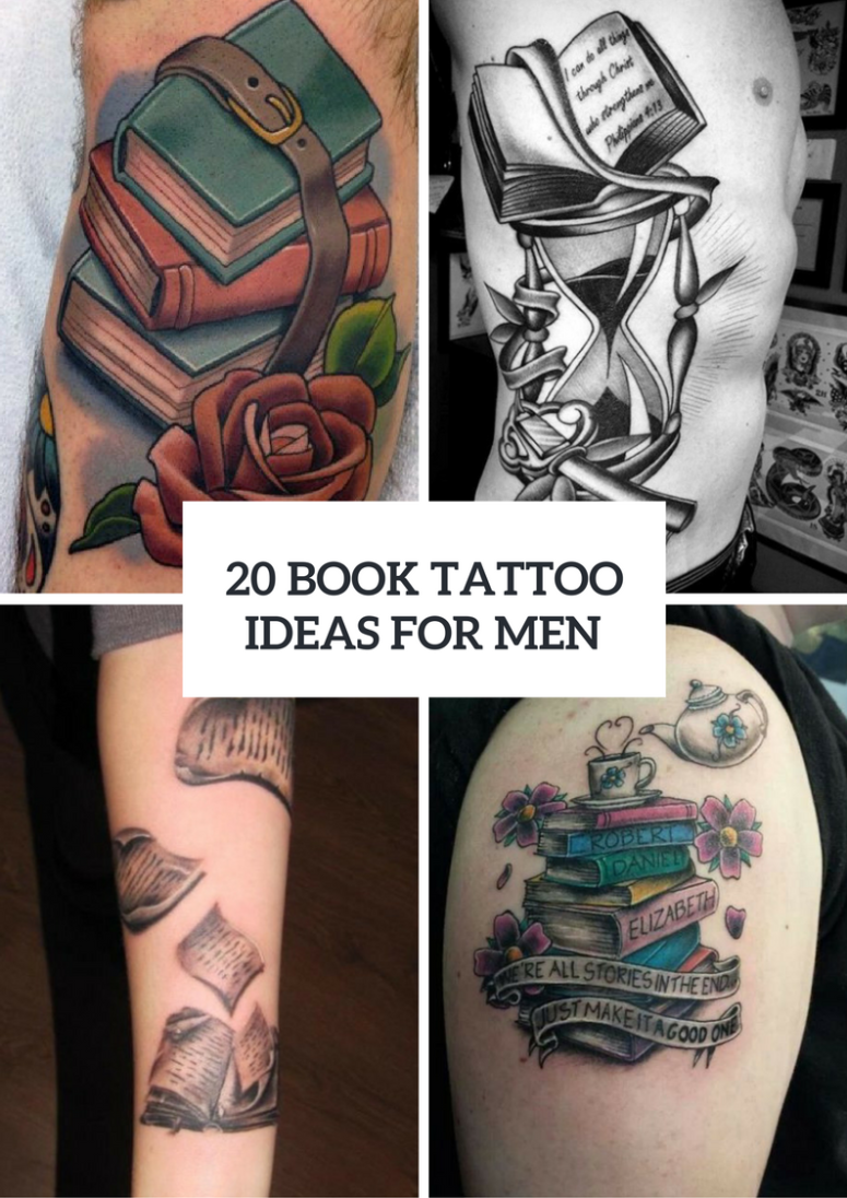 20 Men Book Tattoo Ideas To Try - Styleoholic