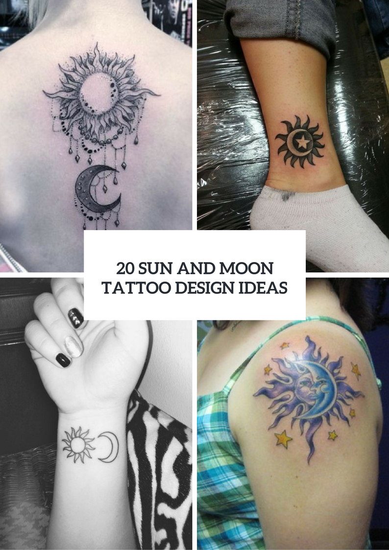 Sun And Moon Tattoo Ideas For Ladies