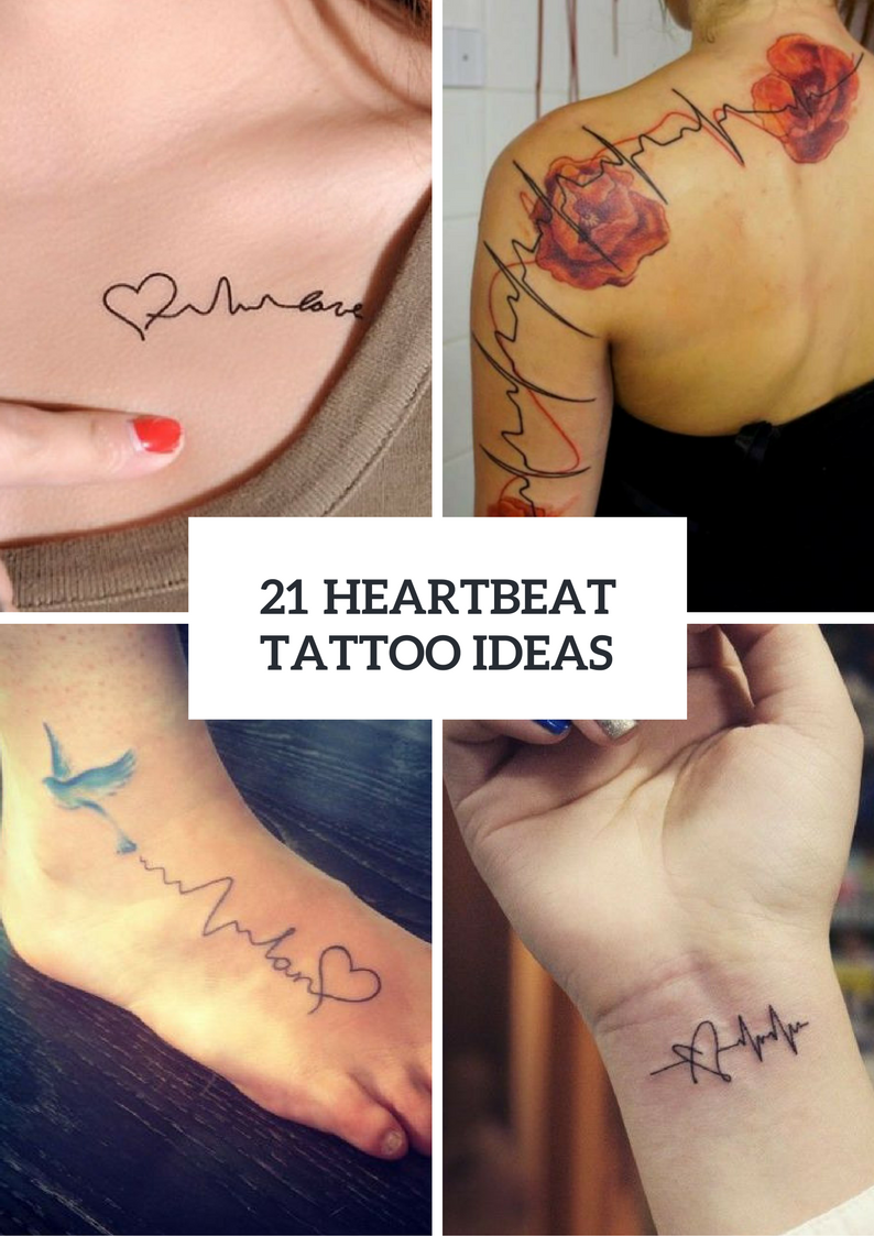 Heartbeat Tattoo Design Ideas For Ladies
