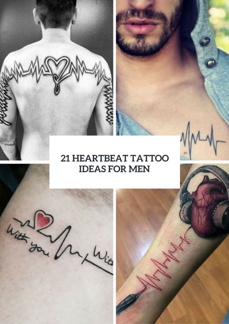 Touching Heartbeat Tattoo Ideas For Men