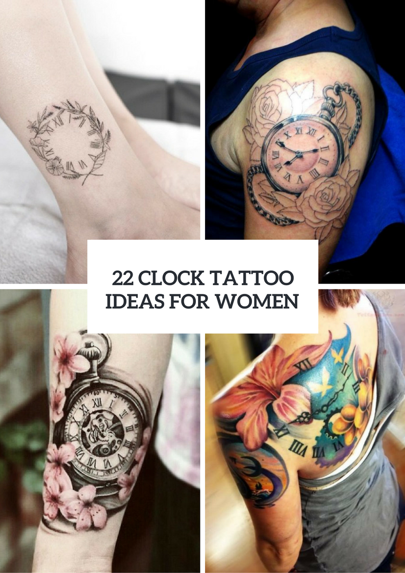 Cute Clock Tattoo Ideas For Women