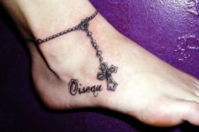 Beautiful tattoo with cross