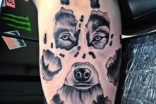 Cool bear tattoo on the arm