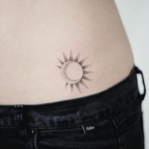 Tattoo tagged with small sunset astronomy micro line art tricep  tiny ifttt little nature minimalist sun mariloalonso fine line   inkedappcom