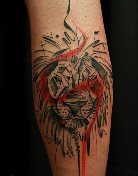 Red and black tattoo