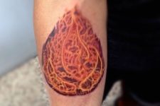 Simple flame tattoo