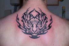 neck tiger tattoo
