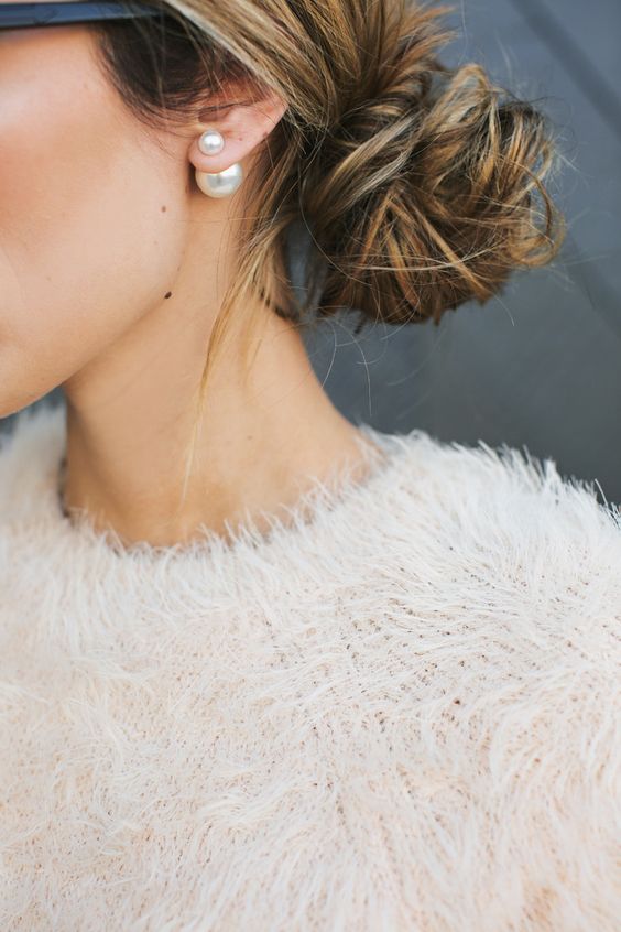 large pearl studs aren't only timeless, they are a hot trend right now