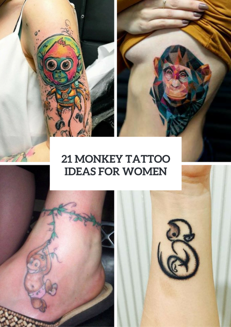 21 Monkey Tattoo Ideas For Women To Repeat - Styleoholic