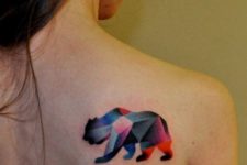 Abstract bear tattoo
