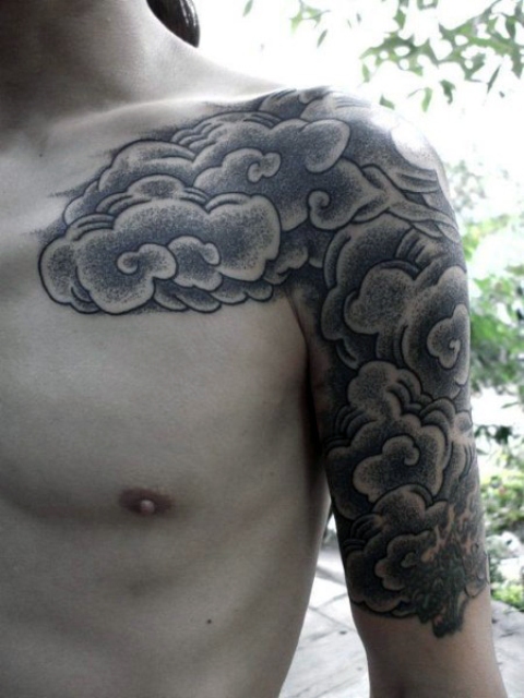 35 Ravishing Cloud Tattoos On Shoulder  Tattoo Designs  TattoosBagcom