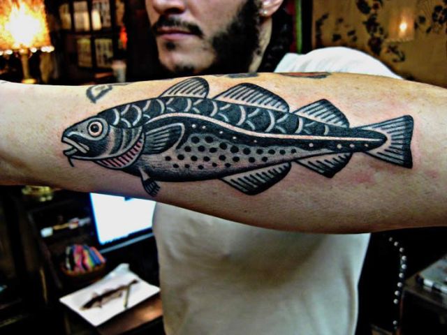 Simple watercolor fish tattoo on Craiyon