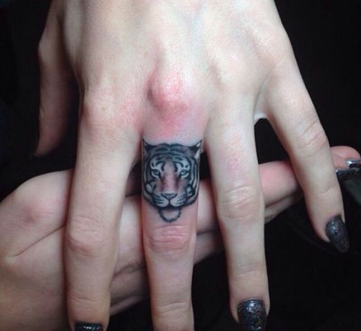 Cute tattoo on the finger