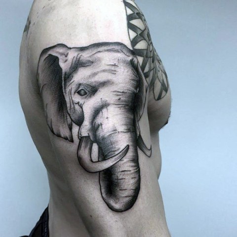 Black Tiger Temporary Tattoos For Men Women Realistic Fake Rose Lion Elephant  Tattoos Disposable Thigh Arm Back Tatoos DIY - AliExpress