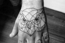 Geometric tattoo on the hand