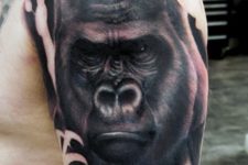 Gorilla tattoo on the arm