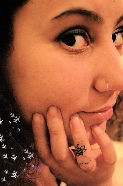 Super cute tattoo on the finger