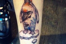 Unique tattoo on the leg